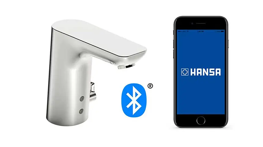 Utilisez l’application HANSA Connect pour contrôler et customiser les robinets sans contact HANSALIGNA, 